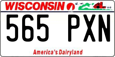 WI license plate 565PXN