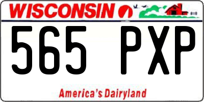 WI license plate 565PXP