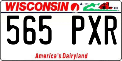 WI license plate 565PXR