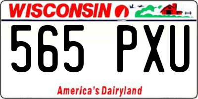 WI license plate 565PXU