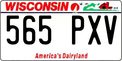 WI license plate 565PXV