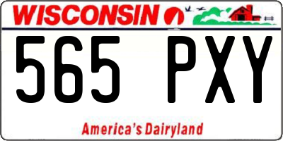 WI license plate 565PXY