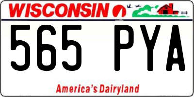 WI license plate 565PYA