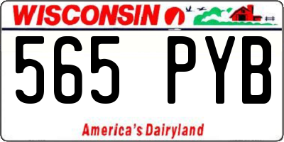 WI license plate 565PYB