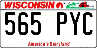 WI license plate 565PYC