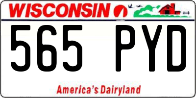 WI license plate 565PYD