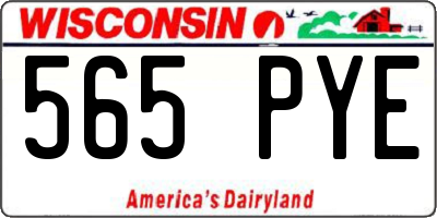 WI license plate 565PYE