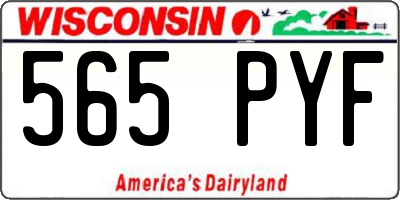 WI license plate 565PYF