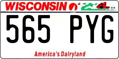 WI license plate 565PYG