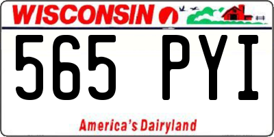 WI license plate 565PYI