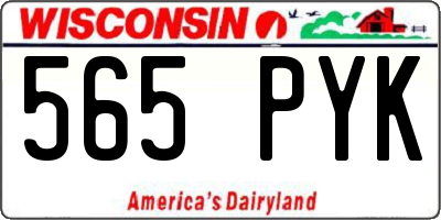 WI license plate 565PYK
