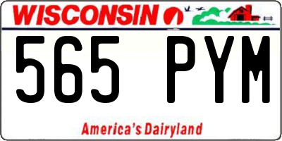 WI license plate 565PYM