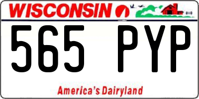 WI license plate 565PYP