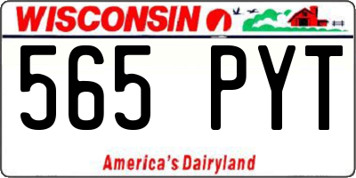 WI license plate 565PYT