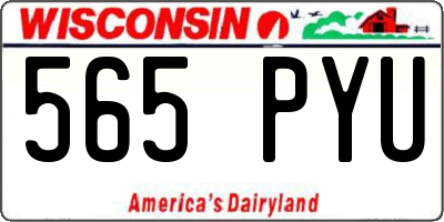 WI license plate 565PYU