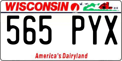 WI license plate 565PYX