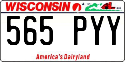 WI license plate 565PYY