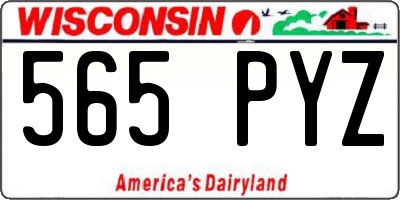 WI license plate 565PYZ
