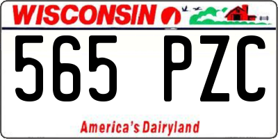 WI license plate 565PZC