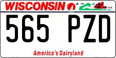 WI license plate 565PZD