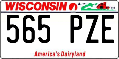 WI license plate 565PZE