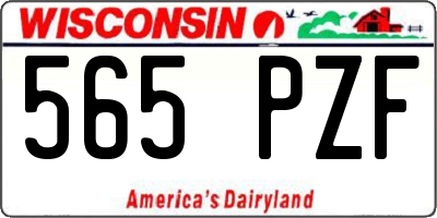 WI license plate 565PZF