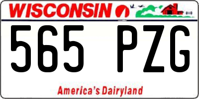 WI license plate 565PZG