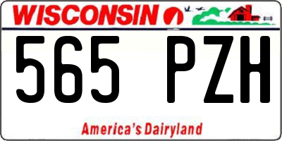 WI license plate 565PZH