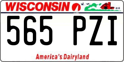 WI license plate 565PZI