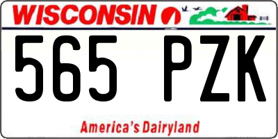 WI license plate 565PZK