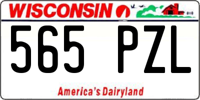 WI license plate 565PZL