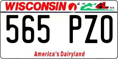 WI license plate 565PZO