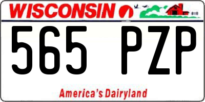 WI license plate 565PZP