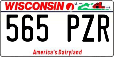 WI license plate 565PZR