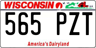WI license plate 565PZT