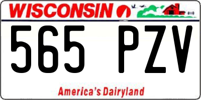 WI license plate 565PZV
