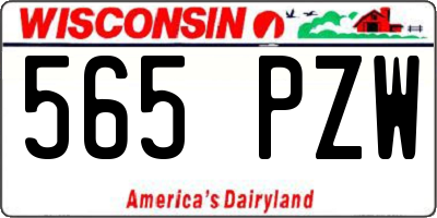 WI license plate 565PZW