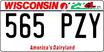 WI license plate 565PZY