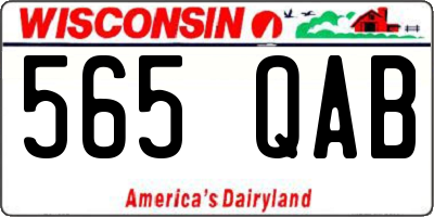 WI license plate 565QAB