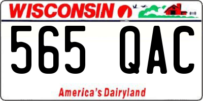 WI license plate 565QAC