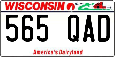 WI license plate 565QAD
