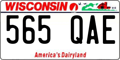 WI license plate 565QAE
