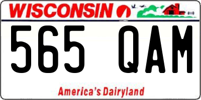 WI license plate 565QAM