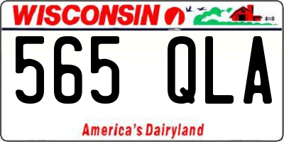 WI license plate 565QLA