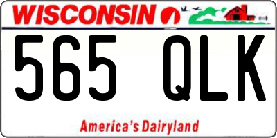 WI license plate 565QLK