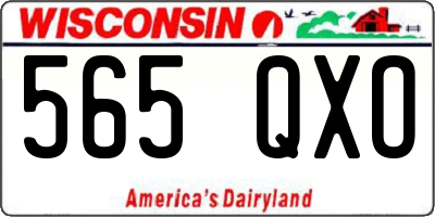 WI license plate 565QXO