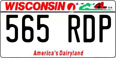 WI license plate 565RDP