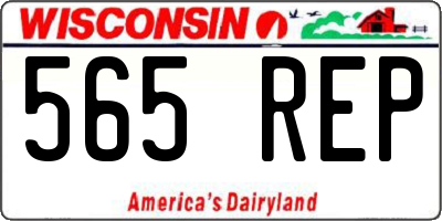 WI license plate 565REP