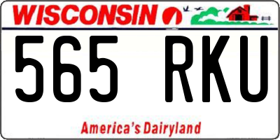 WI license plate 565RKU