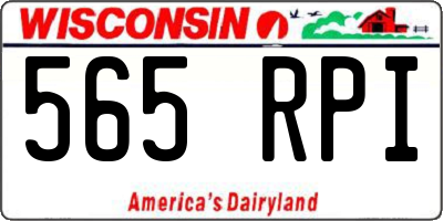 WI license plate 565RPI